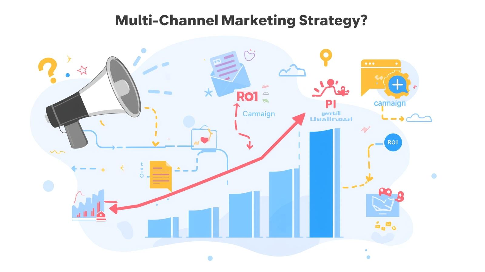 Integrated marketing strategy showing paid advertising, email, social media, and content marketing working together to maximize ROI.